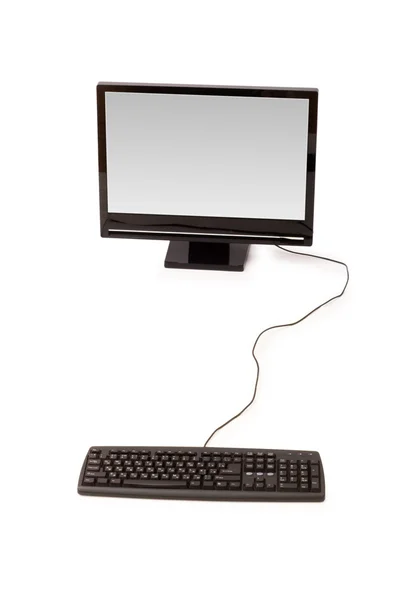 Kişisel bilgisayar üzerinde beyaz izole — Stok fotoğraf