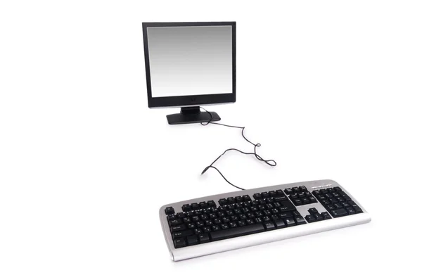 Επιτραπέζιο υπολογιστή απομονωμένη στο λευκό — Φωτογραφία Αρχείου