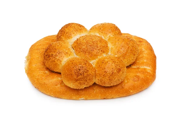 Izole iki ekmek somunları — Stok fotoğraf