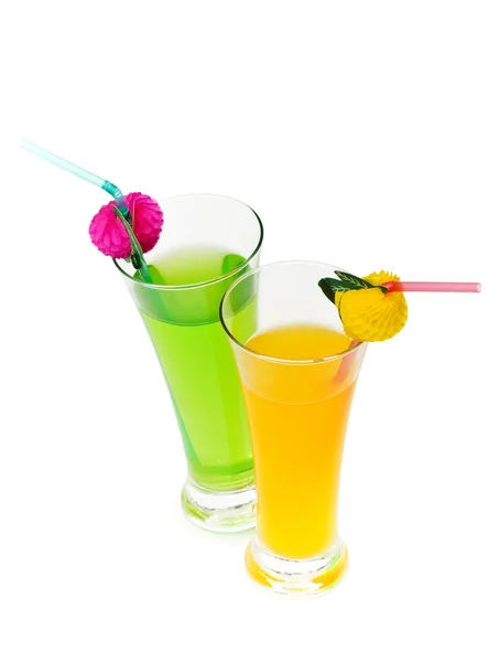 Cocktail di arancia e mela isolato — Foto Stock