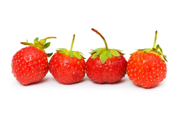 Red strawberries isolated on the white — Φωτογραφία Αρχείου