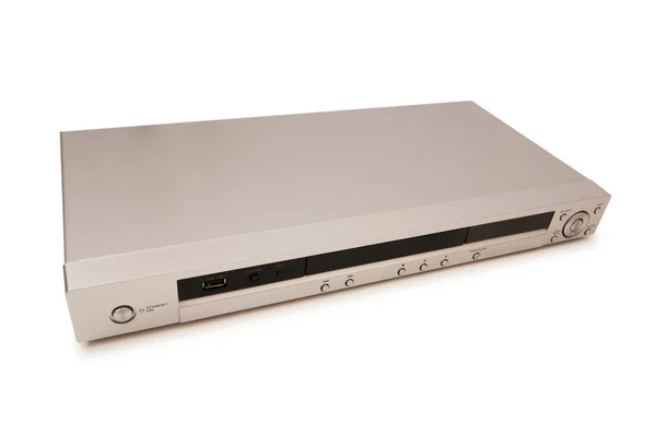 Prata DVD player isolado — Fotografia de Stock