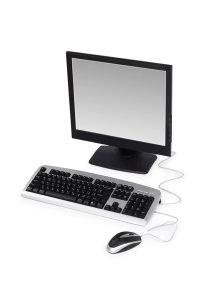 Персональний комп'ютер ізольовано на білому — стокове фото