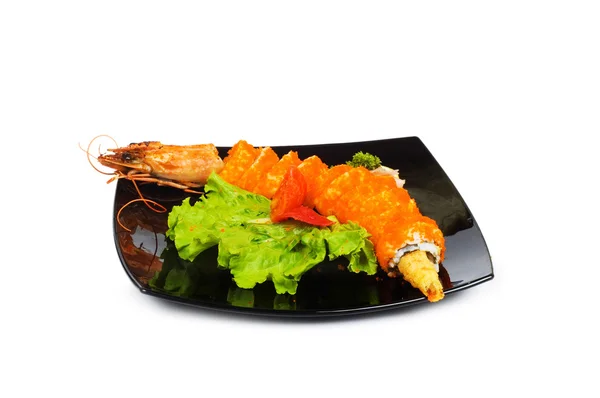 Sushi a krabí izolovaných na bílém — Stock fotografie