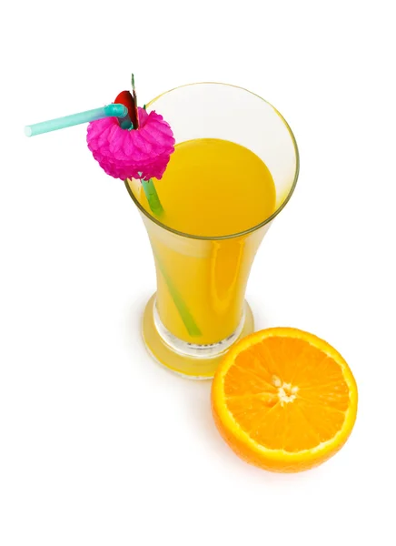 Orange cocktail isolerat på vita — Stockfoto