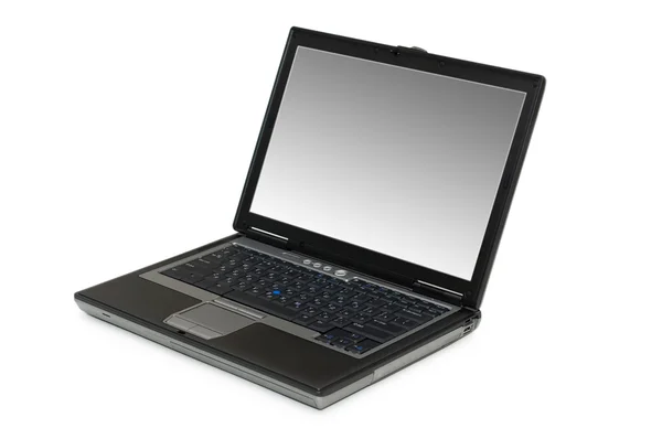 Silver laptop isolated on the white — Stock Photo, Image