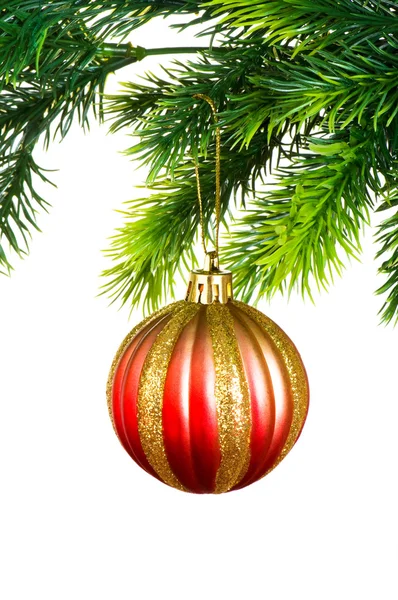 Різдвяні прикраси на дереві — стокове фото
