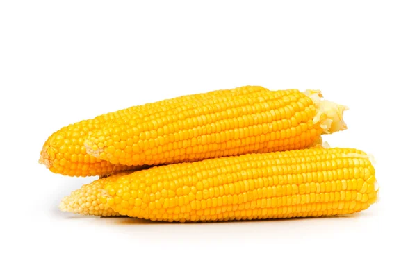 Espigas de milho isoladas no branco — Fotografia de Stock