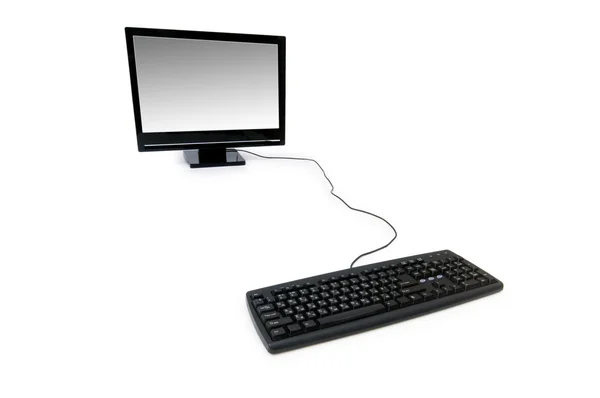 Desktop-Computer isoliert auf der weißen — Stockfoto
