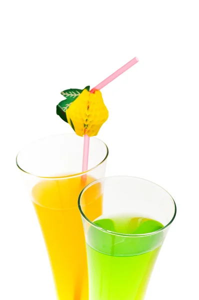 Cocktail di arancia e mela isolato — Foto Stock