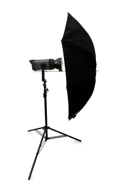 Elszigetelt fekete stúdió esernyő — Stock Fotó
