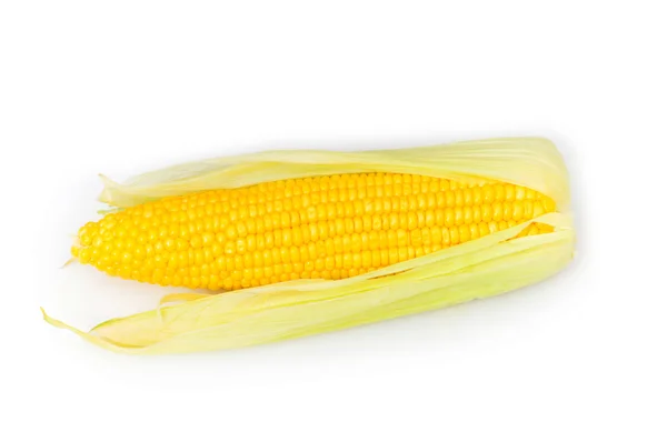 Kukuřičné klásky izolovaných na bílém — Stock fotografie