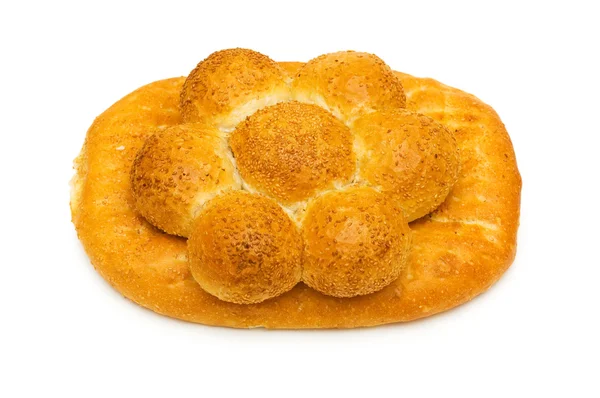 Frisches Brot isoliert auf dem weißen — Stockfoto