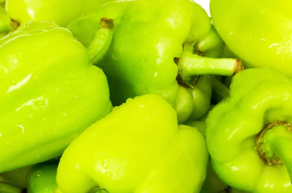 Peperoni verdi disposti — Foto Stock