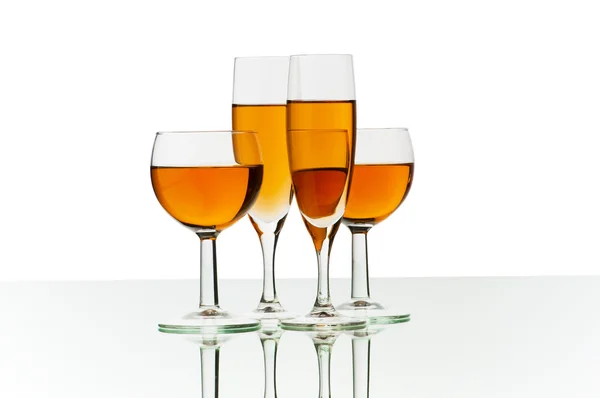 Four wine glasses — Stock Photo, Image