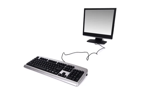 Персональний комп'ютер ізольовано на білому — стокове фото