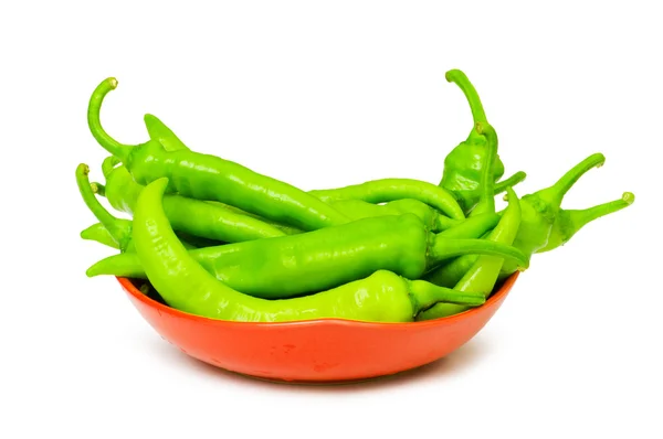 Green peppers isolated on the white — Stock Photo, Image