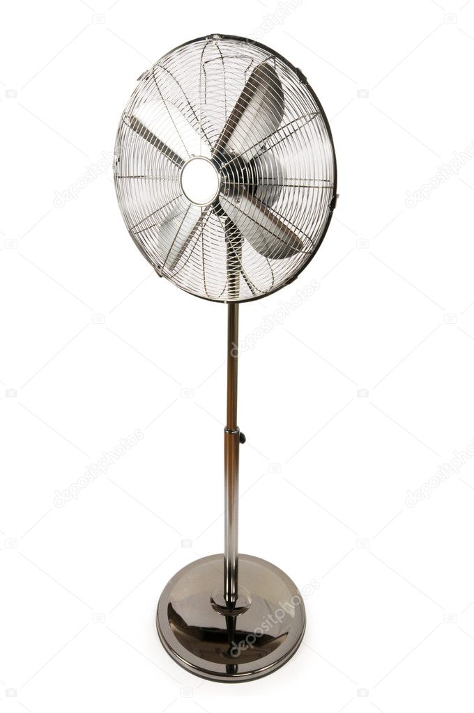 Electric fan isolated on the white