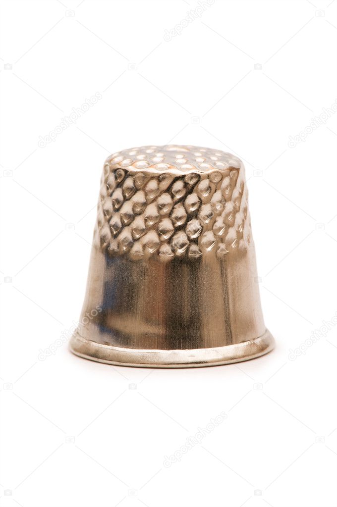 Sewing thimble isolated on the white