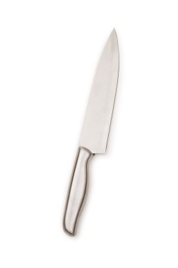 Metal knife isolated on the white