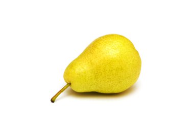 Yellow pear isolated on the white clipart