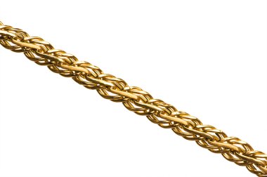 Golden chain isolated on the white clipart