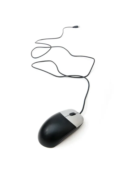 Bilgisayar fare üzerinde beyaz izole — Stok fotoğraf