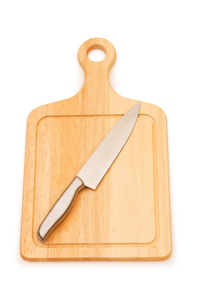 Cutting board isolated on the white — Stock Photo, Image
