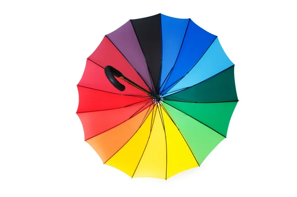 Colourful umbrella isolated — Stock Photo, Image