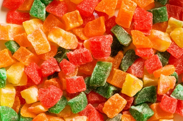 Various dry colourful sweets arranged — Stock Photo, Image