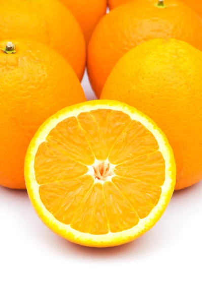 Skupina pomerančů, samostatný — Stock fotografie