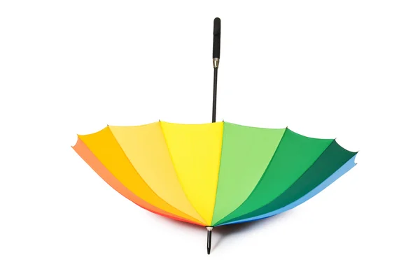 Kolorowy parasol na białym tle — Zdjęcie stockowe