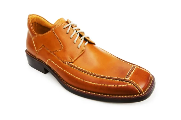 Orangefarbene Schuhe isoliert auf dem weißen — Stockfoto