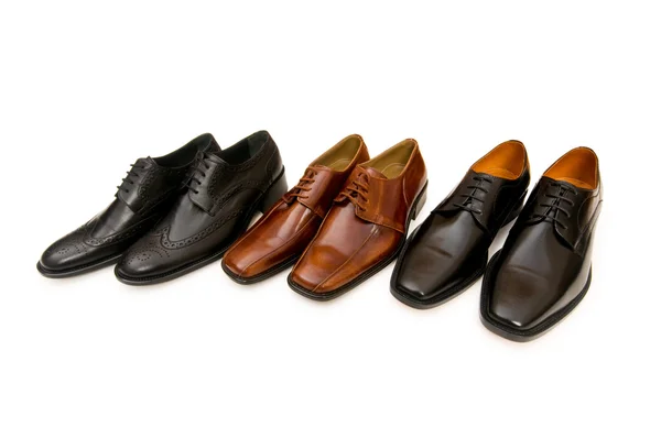 Izole erkek ayakkabı seçimi — Stok fotoğraf