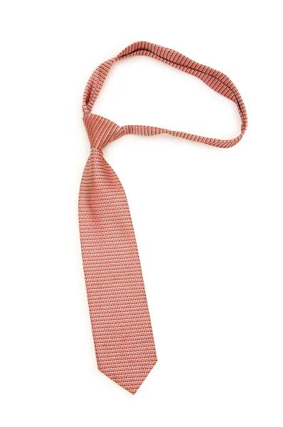Boyun kravat üzerinde beyaz izole — Stok fotoğraf