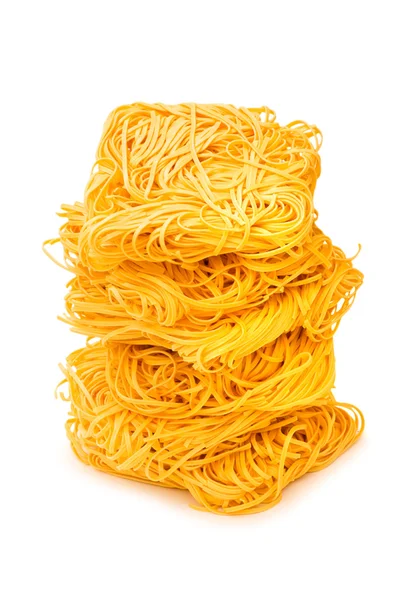 Stack of spaghetti isolated — Stock Photo, Image