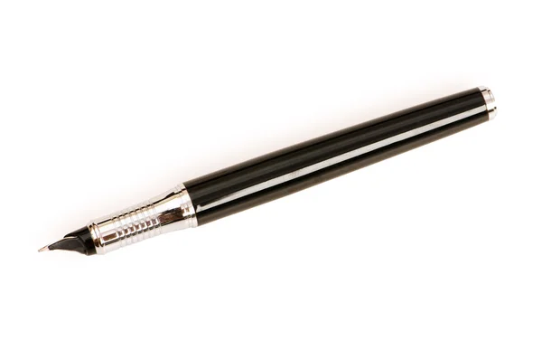 Серебряная ручка изолирована на белом — стоковое фото