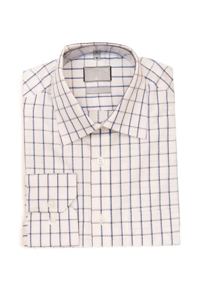 Randig skjorta isolerat på vita — Stockfoto