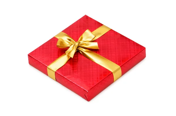 กล่องของขวัญที่แยกจากสีขาว — ภาพถ่ายสต็อก