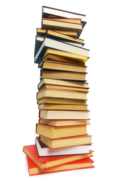 Stack of books isolated on the white — Stock Photo, Image