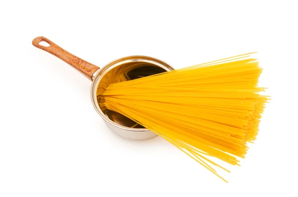 Spaghetti pot isolated on the white — Stock Photo, Image