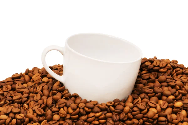 Puchar i kawa na białym tle — Zdjęcie stockowe