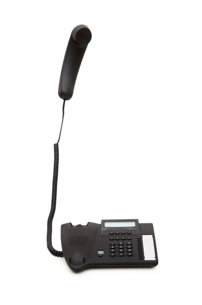 Phone with hanging receiver isolated — Stock Photo, Image