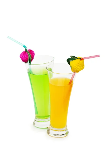 Orange and apple cocktail isolated — Stock Photo, Image