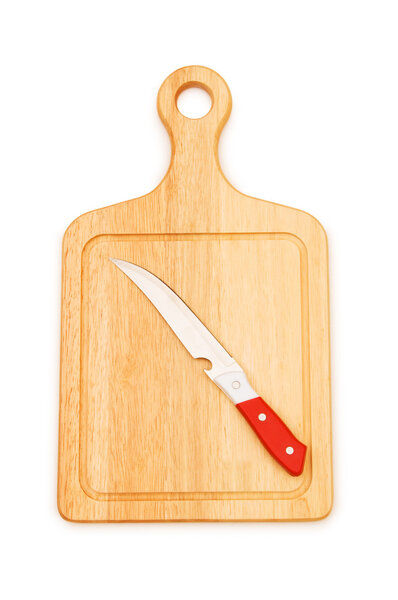 Cutting board isolated on the white