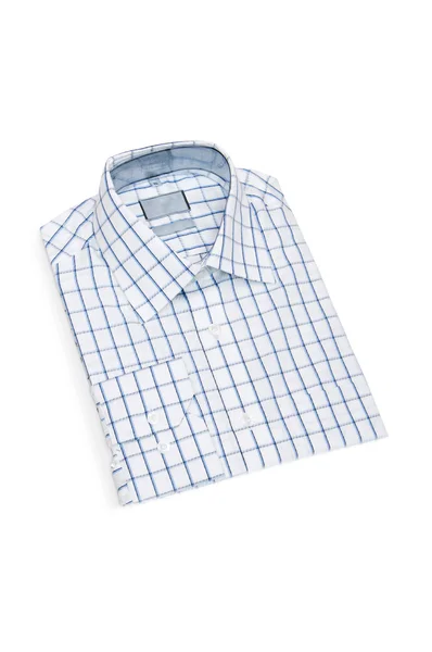 Gestreiftes Hemd isoliert auf dem weißen — Stockfoto