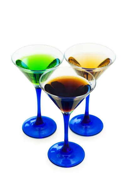 Various cocktails isolated on the white — Stock Photo, Image