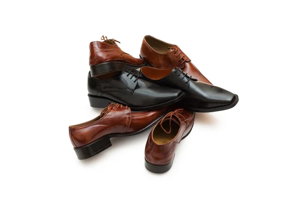 Selectie van mannelijke schoenen geïsoleerd — Stockfoto