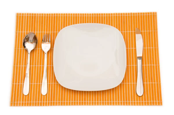 Conjunto de utensilios de mesa aislados — Foto de Stock