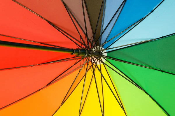 Detailní záběr multi sektoru deštník — Stock fotografie